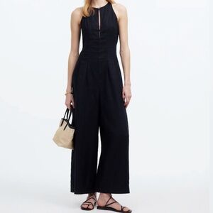 Madewell Seamed Wide-Leg Jumpsuit in 100% Linen